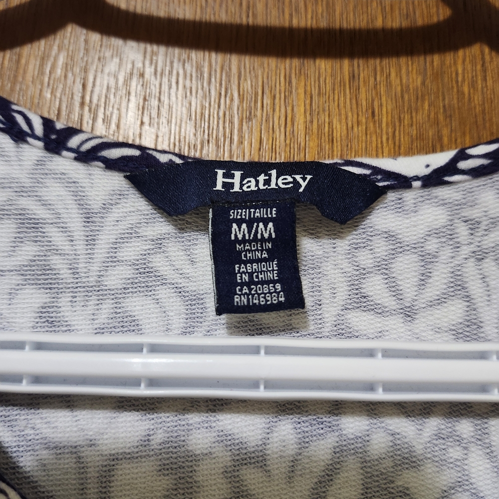 Hatley Navy and White Patterned Top